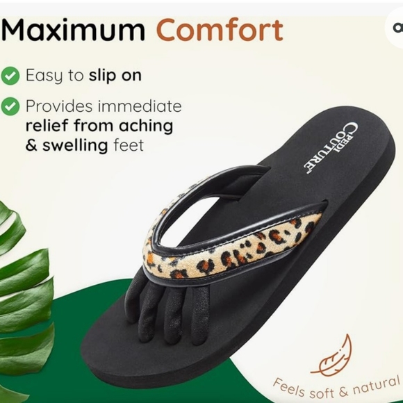 NWOT Pedicure Sandals for Women - Toe Separator Slippers - Picture 3 of 7